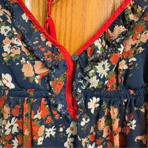 Gilly Hicks Floral Camisole in Navy and Red - Picture 3 of 4